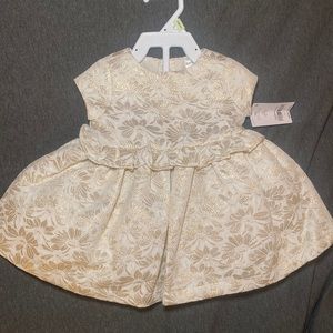 BNWT Carters Gold Baby Dress